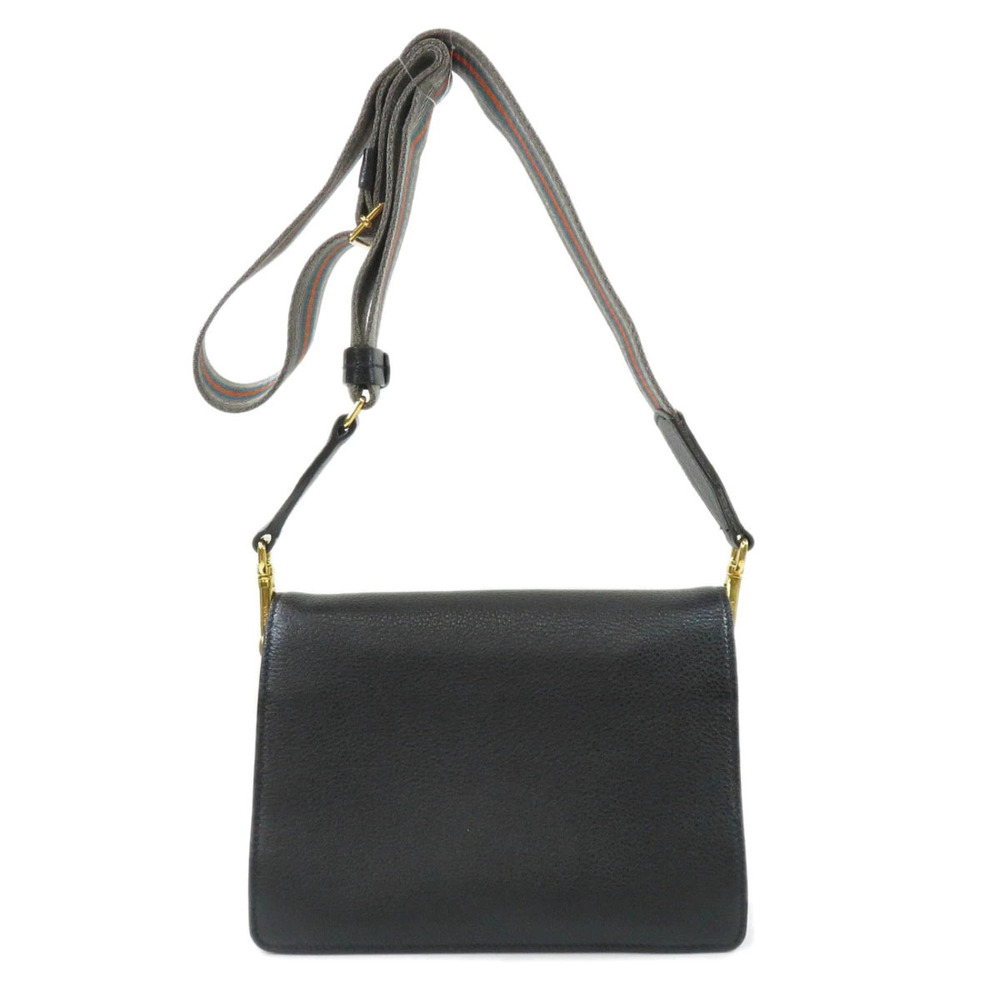 Prada Milano striped bag web black leather shoulder